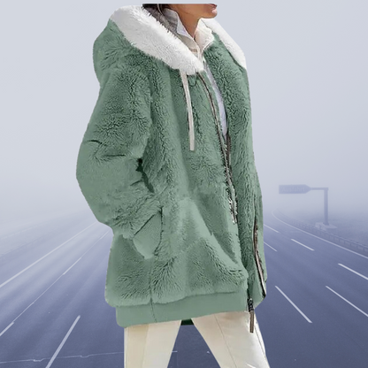 Oversized teddyjakke til kvinder | hyggeligt og varmt | vinterfrakke