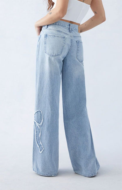 Lavey – baggy jeans med sløjfer