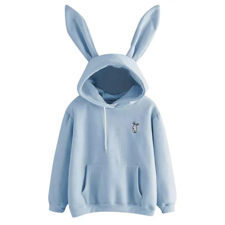 Pera - sweatshirt til kvinder med hætte og kaninører