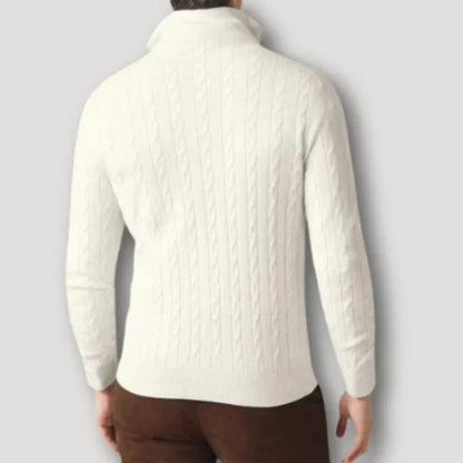 Rendor italiensk kashmir sweater med lynlås til mænd