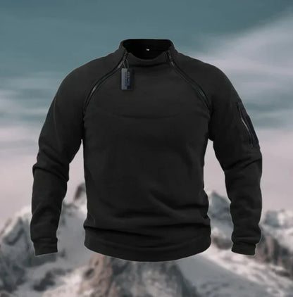 Vindtæt, varm fleece sweater til mænd