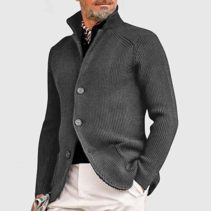 Elegant cardigan til mænd med knaplukning