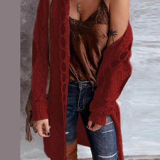 Laetitia - moderigtig cardigan med hætte