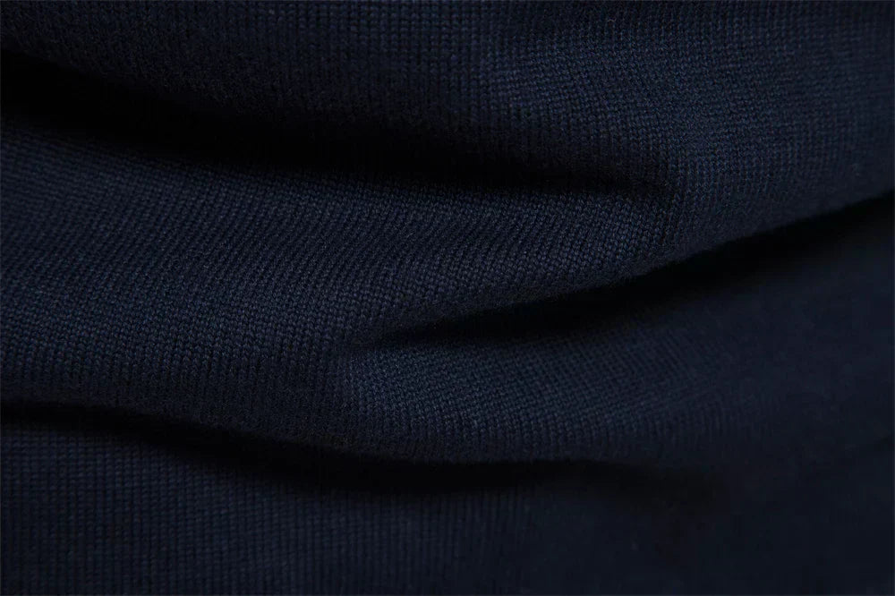 Nilo - sofistikeret, stribet slim fit herretrøje med lynlås