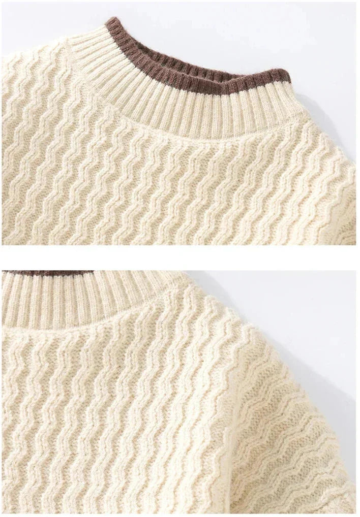 Vincent tekstureret striksweater – herre