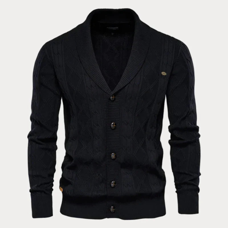 Varm herrecardigan med knapper – herrer