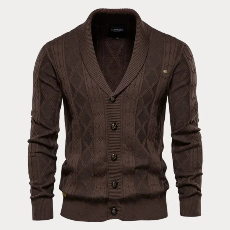 Varm herrecardigan med knapper – herrer