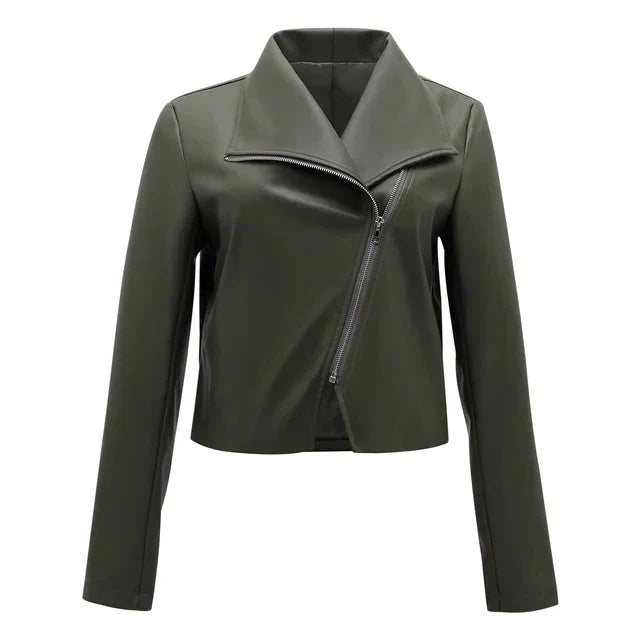 Teodora - elegant olivengrøn damefrakke