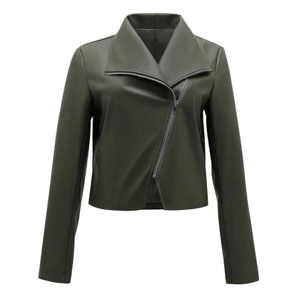 Teodora - elegant olivengrøn damefrakke