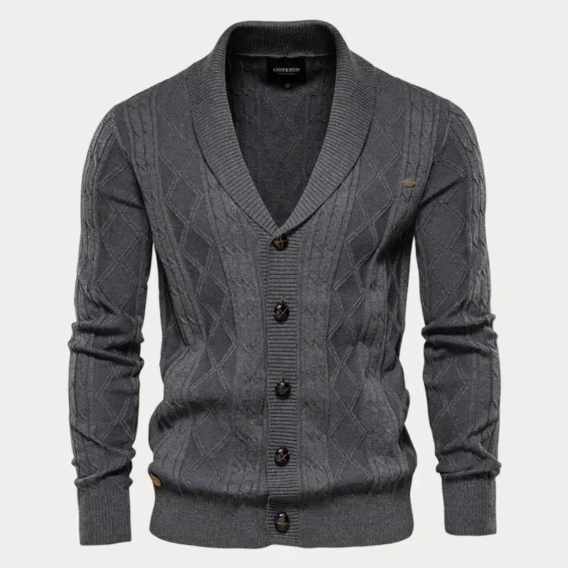 Varm herrecardigan med knapper – herrer