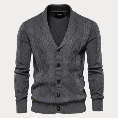 Varm herrecardigan med knapper – herrer