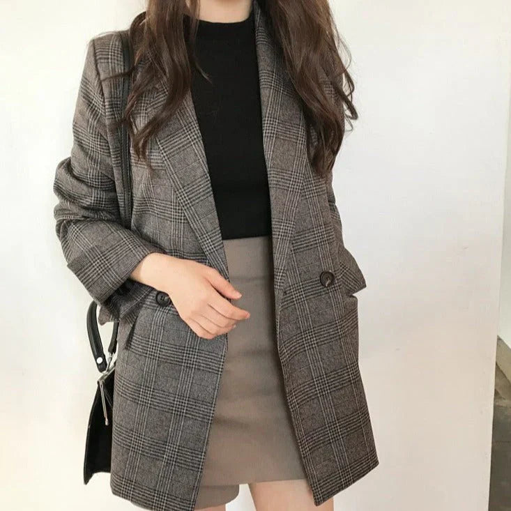 Flina - blazer med ternet jakke