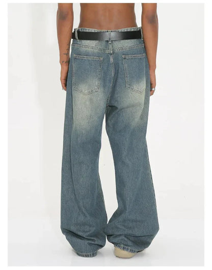 Weldon - vaskede retro vide jeans