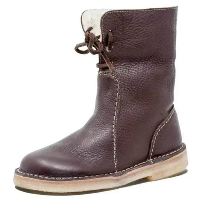 Helena - bottes en cuir doublées de laine pour femmes