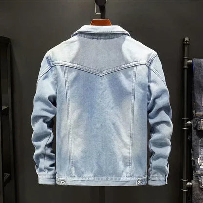 Denimjakke med tykt uldfoer - Otto