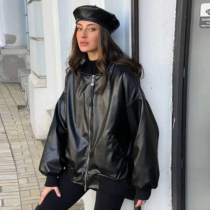 Scarlett - løs motor læderjakke