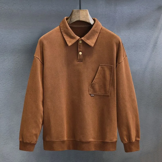 Elegant langærmet polo til mænd - komfortabel og stilfuld