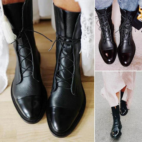 Andi - vintage look støvler med hæle