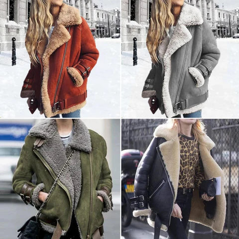 Mari - læderjakke med spænder