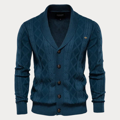 Varm herrecardigan med knapper – herrer