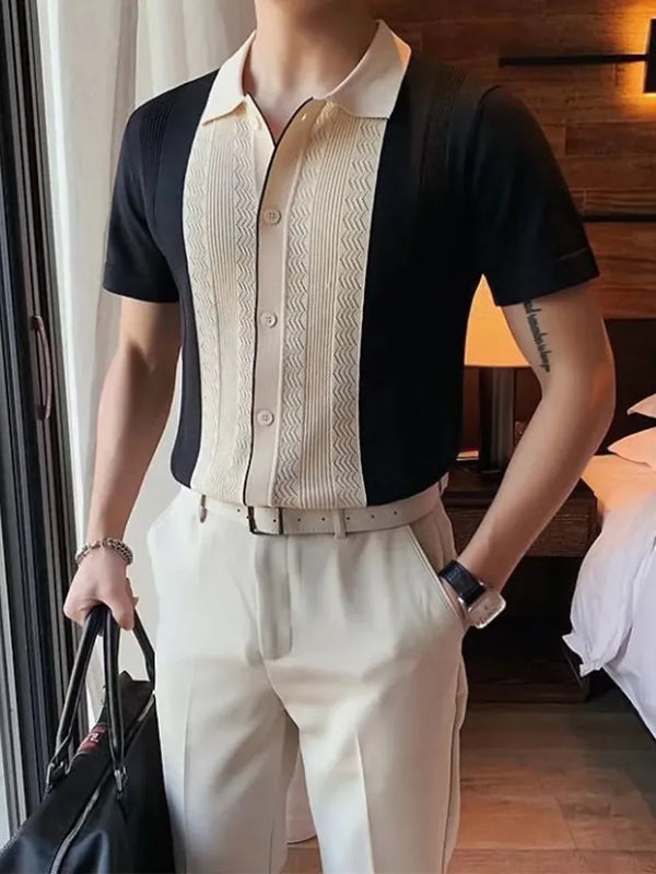 James - old money style kortærmet strik top