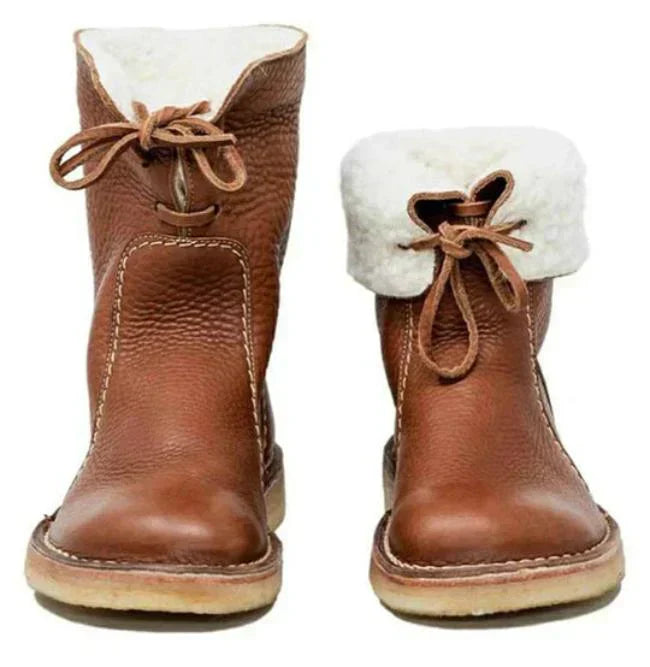 Helena - bottes en cuir doublées de laine pour femmes