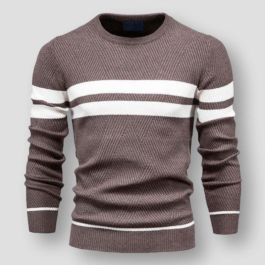 Dundeve - hyggelig stribet sweater, stilfuld og behagelig