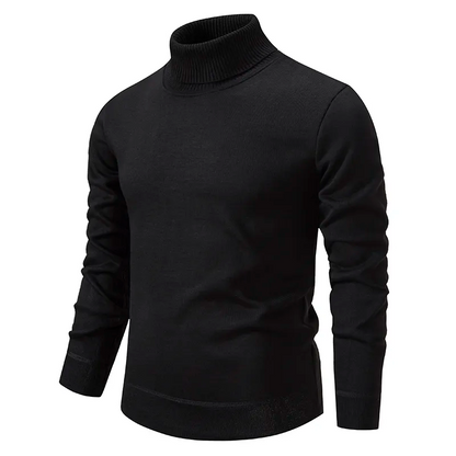 Rullekrave sweater i bomuld