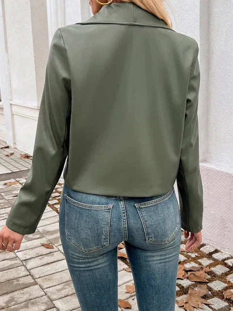 Teodora - elegant olivengrøn damefrakke