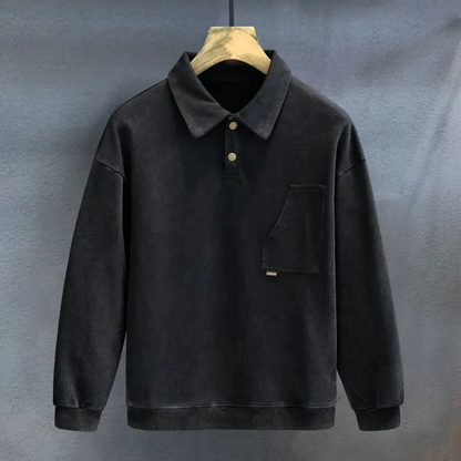 Elegant langærmet polo til mænd - komfortabel og stilfuld