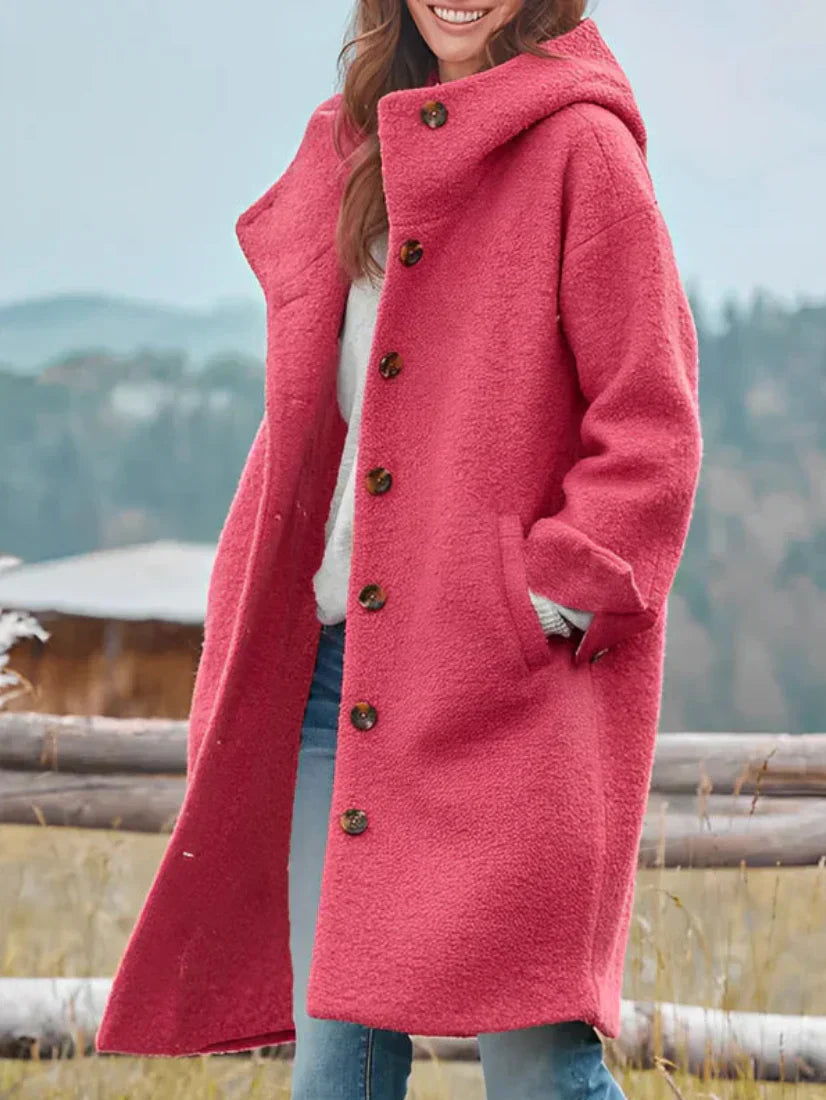 Bellavento oversized bouclé-jakke med knaplukning