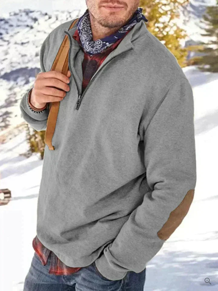 Alpha urban - tyk pullover-vest med halv lynlås