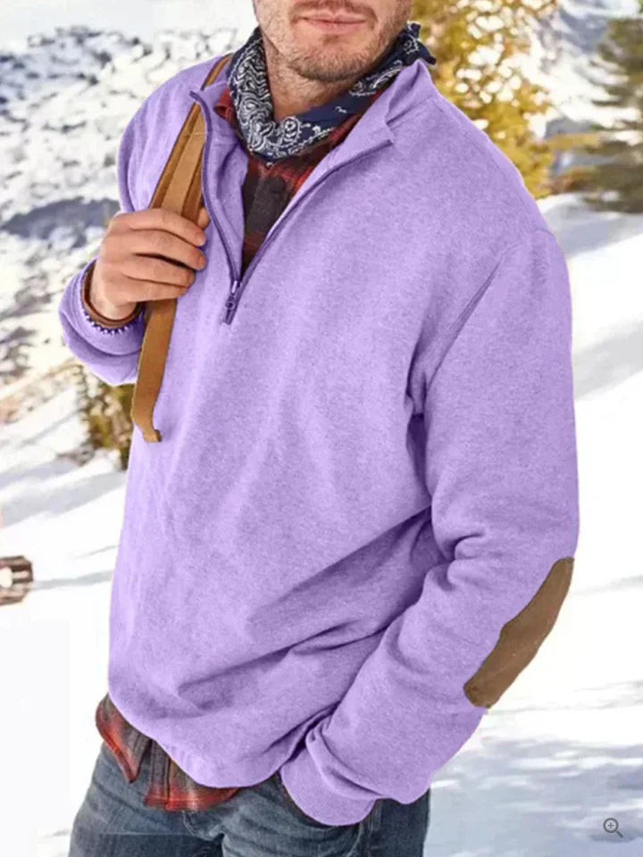 Alpha urban - tyk pullover-vest med halv lynlås