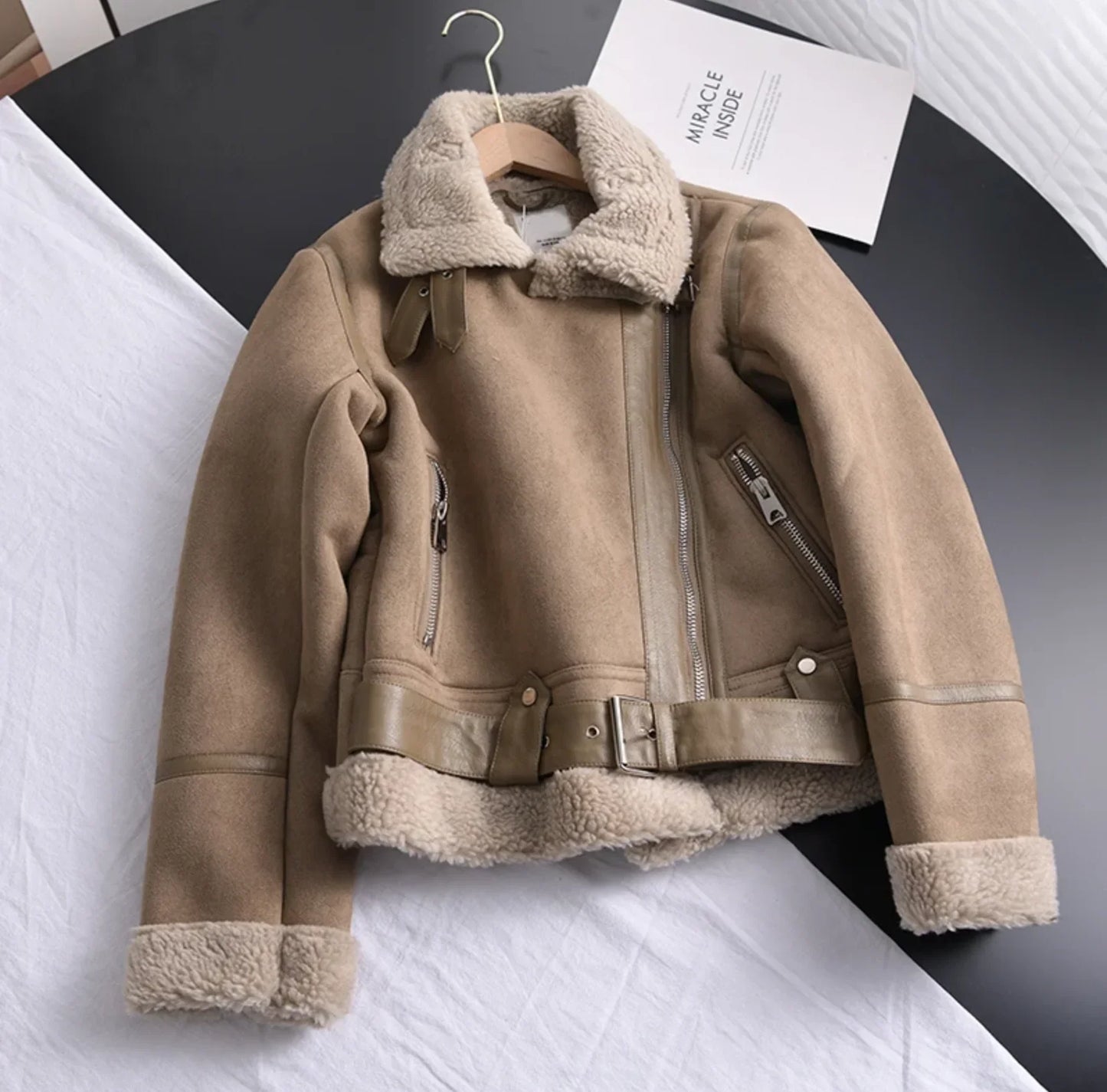 Heili | sherpa fleece bomberjakke