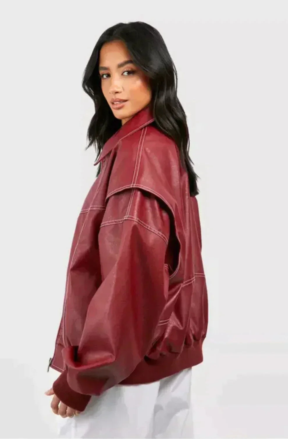 Vera - trendy rød damejakke i oversize-pasform