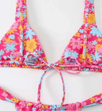 Leah bikini med blomsterprint