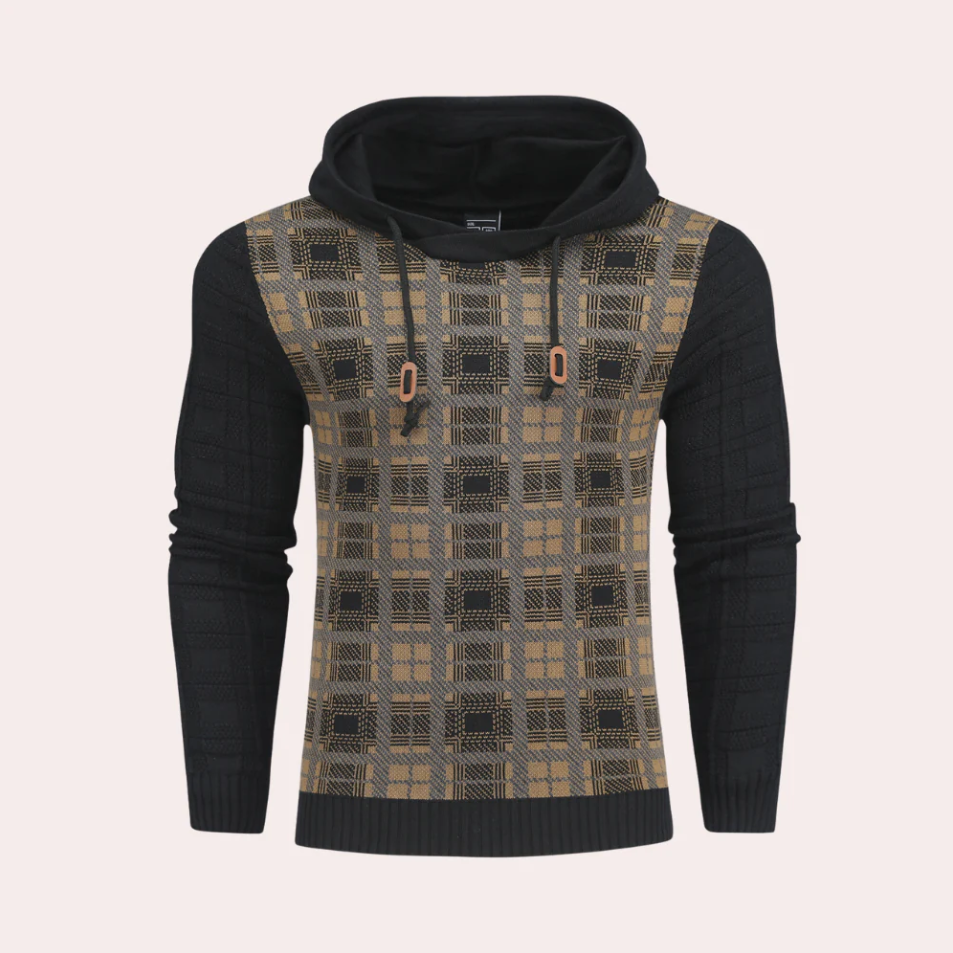 Emre - ternet herresweater med justerbar hætte
