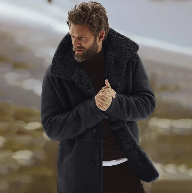 Varm frakke med pelskrave - Gerwin