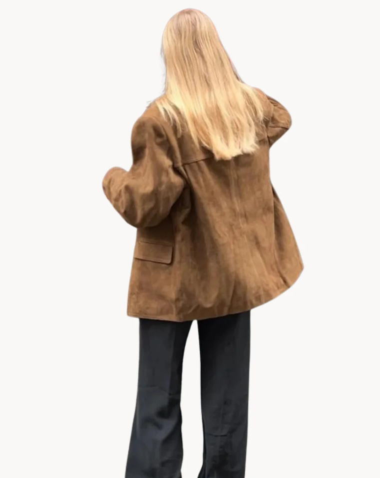 Lily | luksus blazer i kamelruskind til kvinder