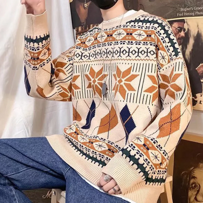 Nicusor – moderigtig oversized strikket herresweater