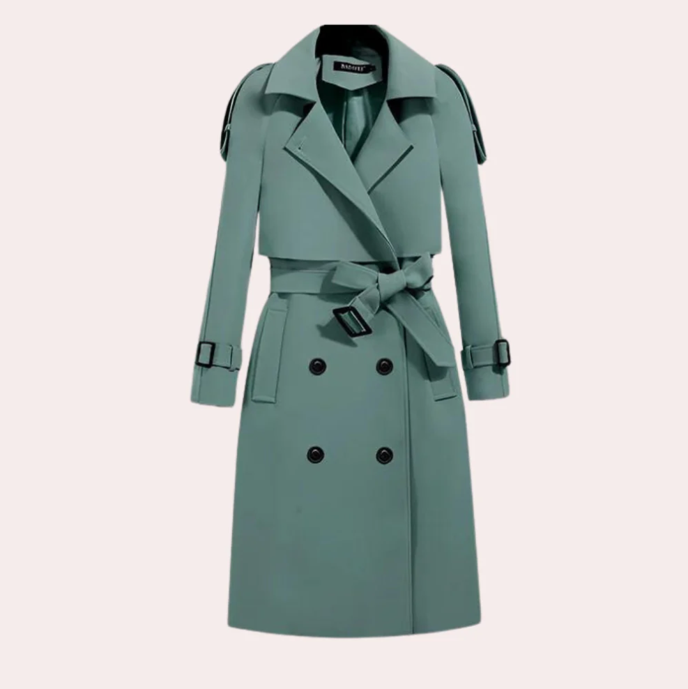 Ivana - elegant lang trenchcoat til kvinder