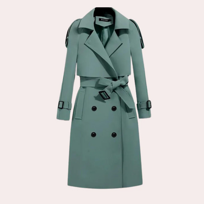 Ivana - elegant lang trenchcoat til kvinder