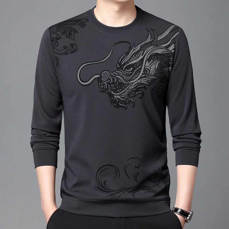 Mihnea - komfortabel herre sweatshirt med rund hals