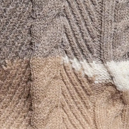 Ladislau - strikket herresweater med kontrastmønster