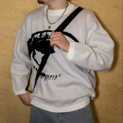Nayeli – trendy sweater med øjenprint til mænd