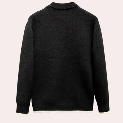 Razvan – moderne strikket herresweater med rund hals
