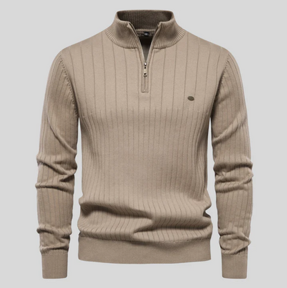 Lipeson - moderigtig sweater med lynlås
