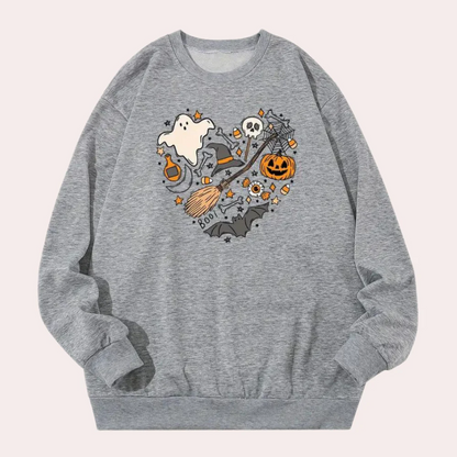 Emese – halloween sweatshirt med smarte vibes motiv til kvinder