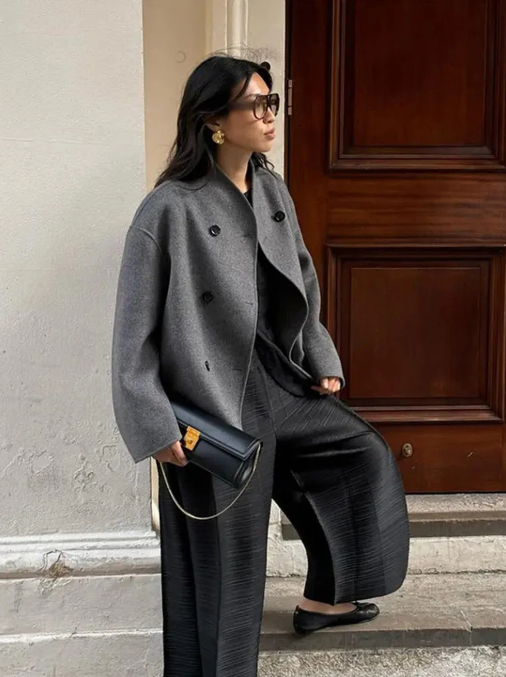 Lisa - trendy damefrakke i oversize pasform