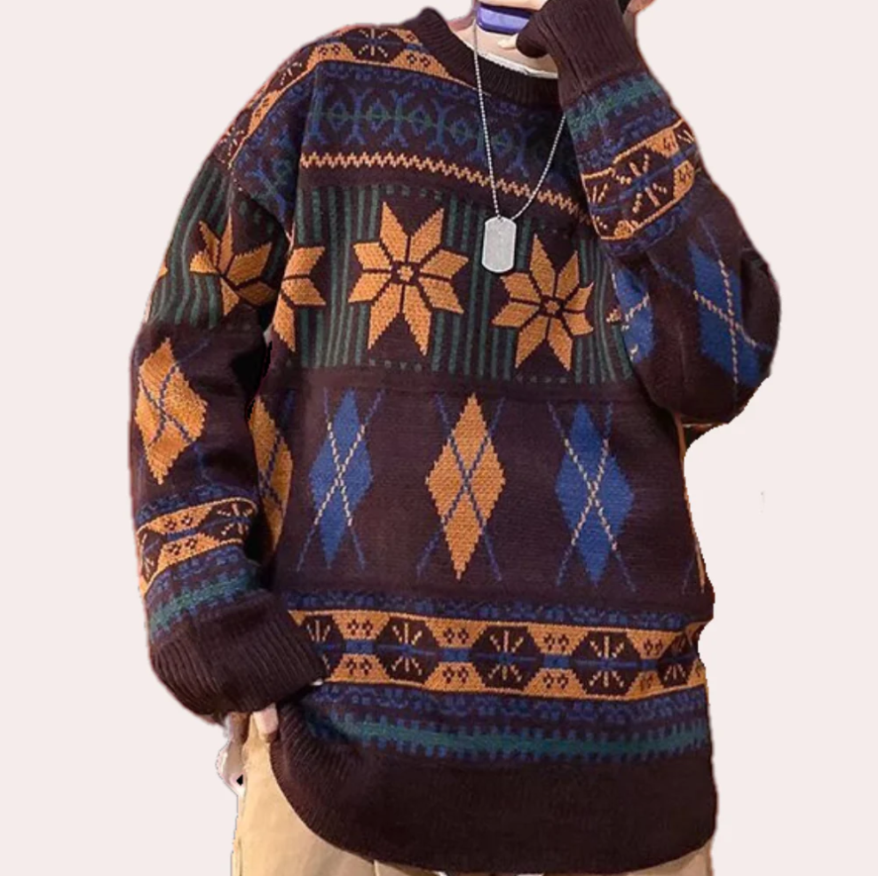 Nicusor – moderigtig oversized strikket herresweater